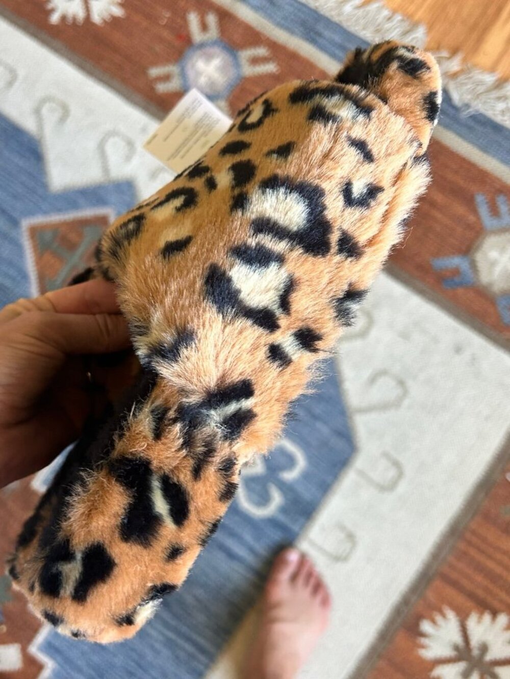 NEW Crocs slippers furry animal print women’s size 6 -7 SO CUTE! Soft fur - Picture 7 of 7